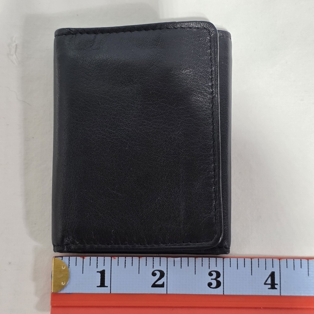 Wilsons Leather Men's Black Genuine Leather Trifold Wallet w/ ID Window, Cards - Picture 10 of 10
